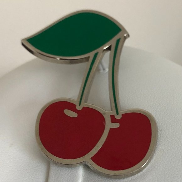 Cute Cherry Pin Brooch Pre-Owned. - Picture 4 of 13